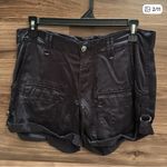 Rich & Skinny  Silk Black Cargo Style Button Fly Chic Short Shorts 24 Photo 1
