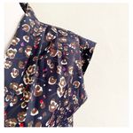 AQUA Wrap Style Floral Mini Dress Size Medium Navy Photo 3