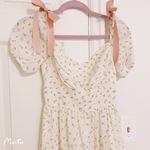 Japanese Cottagecore Shabby Chic Floral White Pink Bow Princess Maxi Dress Size XS Photo 4