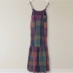 Natural Life Malia Madras Plaid Maxi Dress in Size Large Photo 5