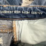 American Eagle  Medium Wash Distressed Highest Rise Mom Shorts Photo 5