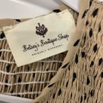 SMOCKED DIAMOND PATTERN MIDI DRESS Black Size L Photo 3