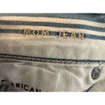 American Eagle Blue and White Pinstriped Mom Jeans Size 00 Photo 9