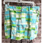 Cape Madris Skirt Size 6 Plaid Button Zip Green Yellow Blue Pockets Maine EUC Photo 0