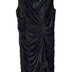 Aidan Mattox Black Ruched Sleeveless Mini Dress Sz 8 Photo 0