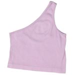 Suzette Collection Y2K Ribbed One Shoulder Crop Top Cut Out Cami Shirt Purple OS Photo 0