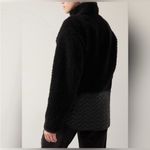 Athleta l Cozy Sherpa Snap Sweatshirt in Black size medium Photo 1