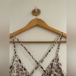 Nordstrom Rack NWT Mauby Satin Wrap Dress Dark Brown Giraffe / Size M Photo 11