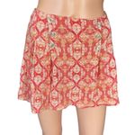 Free People Size 4 Orange Poppy Combo Mini Sailor Skirt Bohemian Vacation Cruise Photo 1