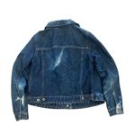 Gap Womens Size Small Y2K Distressed Bleached Denim Blue Jean Trucker Jacket Photo 4