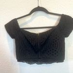 Sequin Hearts Lace Cold Shoulder Crop Top Size 3 (S) Photo 6