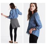 Madewell  Chambray Denim Tie Sleeve Shirt Photo 1