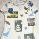 BP  Collage Print Mesh Short sleeve Crewneck Dress Women Size Large Photo 8