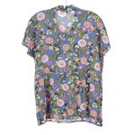 J.Jill Floral Lightweight Peplum Top Size Medium Photo 3