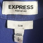 EXPRESS Women’s Portofino Slim Fit Long Sleeve Button Up Notch Neck Satin Blouse Photo 7