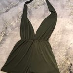Brandy Melville Halter Olive Romper Photo 1