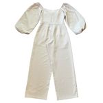 Sister Jane UO Women’s Theatre Bow Balloon Sleeve Jumpsuit Pink Rose Quartz Sz M Size M Photo 7