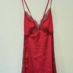 Victoria's Secret  Red Slip Dress With Lace Cutouts Size Large 1185 Photo 2