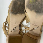Brian Atwood Astor Camel Nubuck Lace Up Tie‎ Sandals Size US 8.5 Tan Photo 9