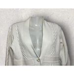 Liz Claiborne Liz Wear Women's Size Medium  Crochet One Button Cardigan Sweater Photo 1
