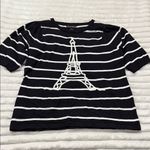Carolyn Taylor  Striped Top with Eiffel Tower Design Photo 0