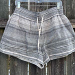 Artisan NY  Linen blend Gray Striped Shorts Large Photo 0