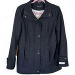 Calvin Klein  Grey Wool Pea Coat Womens 8 Classic Preppy Fall Warm Academia Photo 0