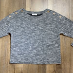 Urban Romantics  Heathered Black and white Sweater with Button Accents 🤍🖤 Photo 0