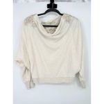 Anthropologie Meadow Rue Cream Bria Embroidered Lace Back Pullover Top Small Photo 2