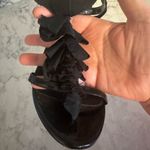 Fendi Black Leather Strappy Heels - Size 36.5 Photo 6