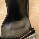 Pretty Little Thing  Black Satin Rhinestone Bow Sexy Stilettos Womens Size 9 Photo 3