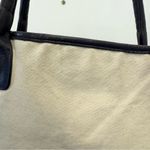 Rebecca Minkoff ✨Collectible Rare✨ Bread Wine Market Tote Bag Navy Leather Canvas Photo 12