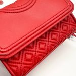 Tory Burch Red Leather Small Fleming Shoulder Bag Chain Crossbody Micro Bag Photo 13