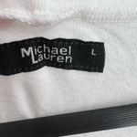 Michael Lauren  White Long Sleeve Open‎ Shoulder Top Size Large New Photo 6