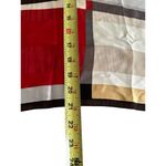 Vintage Sophisticate Plaid Silk Scarf Red & Gold Black Border 22" Square Photo 7