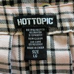 Hot Topic Pink and black plaid pleated skirt, matching belt, side zipper, great condition, size large Photo 7