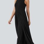 Halara Breezeful Zipper Sleeveless Pocket Contrast Quick Dry Jumpsuit Black M Photo 4