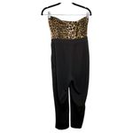 EXPRESS  Y2K Leopard Sweetheart Strapless Jumpsuit Baddie Night Out Size 4 Photo 2