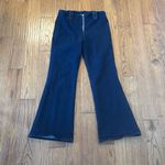 EXPRESS  70’s flare high rise dark wash jeans front zipper 8 Photo 1