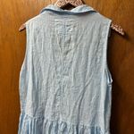 Frank & Eileen Daphne Sleeveless Polo Midi Dress Linen Blue Stripe Medium Photo 6