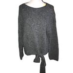 A New Day  Charcoal Gray Side Tie Sweater Medium Photo 1