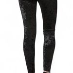 Versona Black Crushed Velvet Pants – Size Medium Photo 2