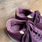 ZARA Basic Woman’s Burgundy Suede Platform Sneakers Size 39 (US 8) Photo 3