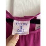 Yellow is Gold Anthropologie Medium Sunshine Shadow Purple Silk Mini Dress Photo 3
