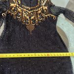 Laurence Kazar Vintage silk beaded maxi dress size XXL black lined evening gown Photo 9