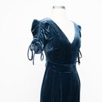 Eliza J . Ruched Short Sleeve Velvet Jumpsuit. Photo 10