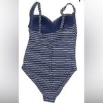 Nautical Blue and White Striped One Piece Swimsuit Size 12 Photo 3