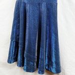 Speechless  Blue Metallic Fit & Flare Halter Dress Women's Size 9 Party Prom Photo 2