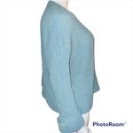 Aaron and Amber  aqua chunky chenille oversized sweater Photo 1