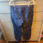 Susan Graver  Dark Blue Raw Hem Jeans Size 12 Photo 2